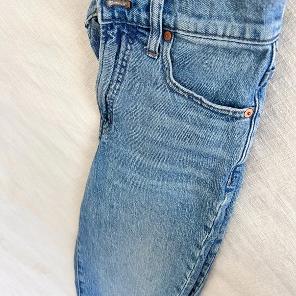 Madewell Blue Straight Leg Jeans Classic Style - Picture 3 of 6